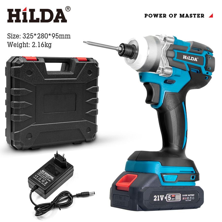 Hilda fuente de fábrica en stock hogar clavo extractor litio recargable llave eléctrica gran torque herramienta