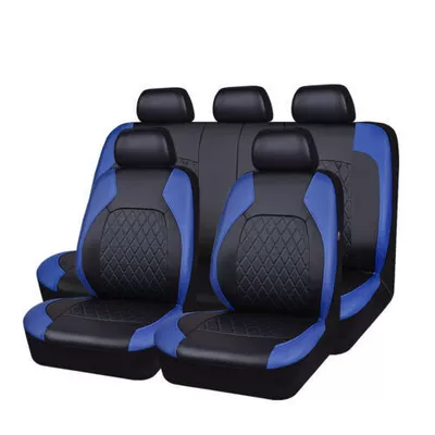seasons universal seat cushion, Universal seat cover - blue-nine-piece-set
