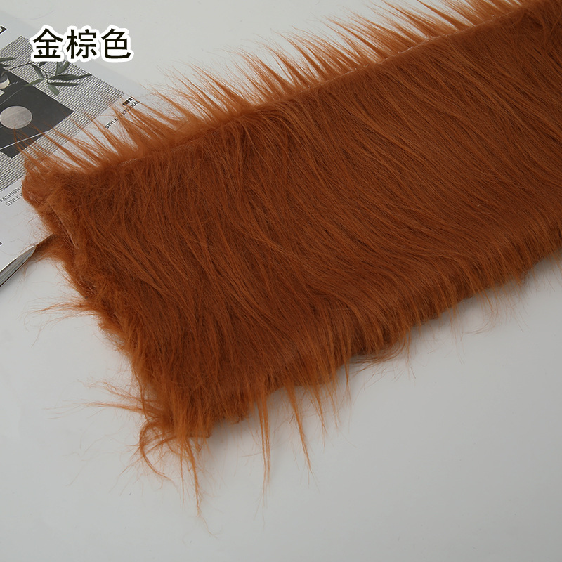 12 ''plush tela DIY caída de piel artificial de piel simulación de piel muñeca pelo bestia traje de piel larga tela de piel