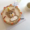 Cake decorative retro bear birthday hats plug -in Korean ins, wind birthday cake account cake plug -in