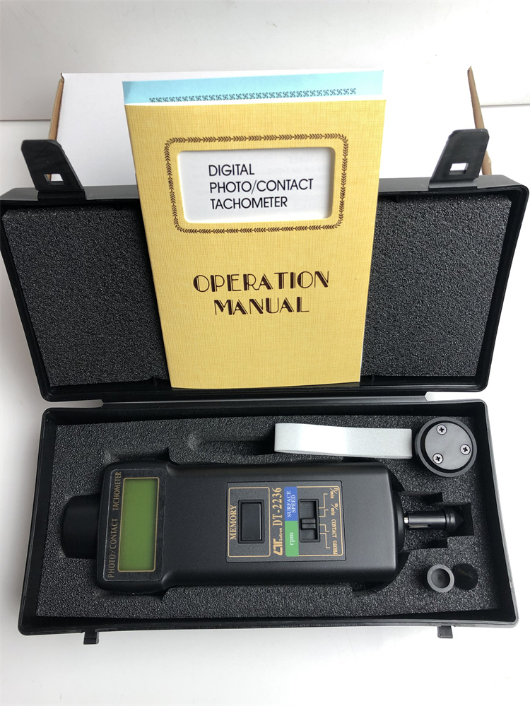 Multifunctional Tachometer Dt-2236 Photoelectric Contact-Type Dual-Purpose Tachometer Laser Contact Speed Tester