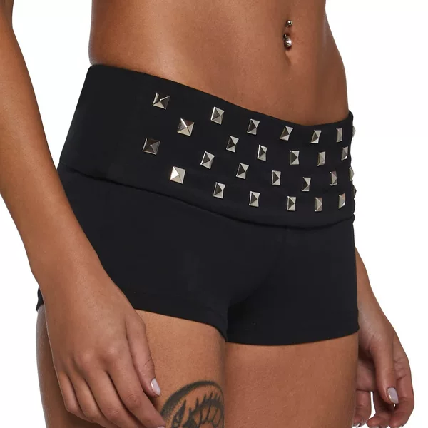 Amazon Gothic Y2K Punk Dark Rivet Sexy Hot Girl Women's Clothing Ins Style Personalized Fashion Ultra-Short Pants Wholesale