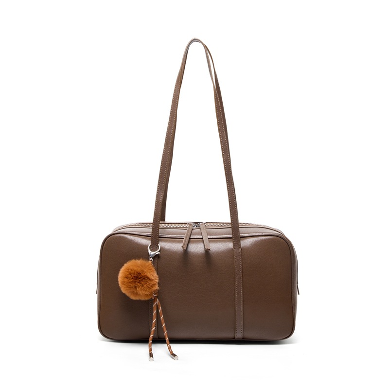 Cross-Border Top Grain Cowhide Boston Pillow Bag 2026 New Arrival Luxury Large Capacity Commuter Versatile Shoulder Bag For Women - Thumbnail 7