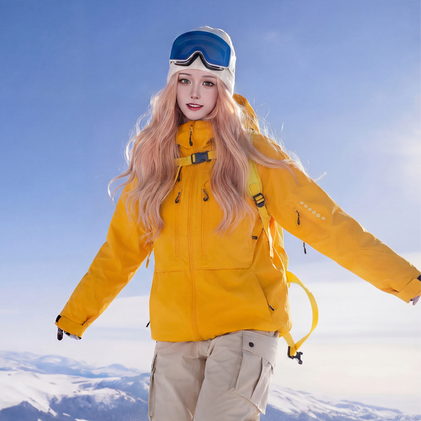 New men's and women's ski suits, lined with cotton, waterproof and windproof, professional snowboard and ski outdoor ski equipment, ski jackets.