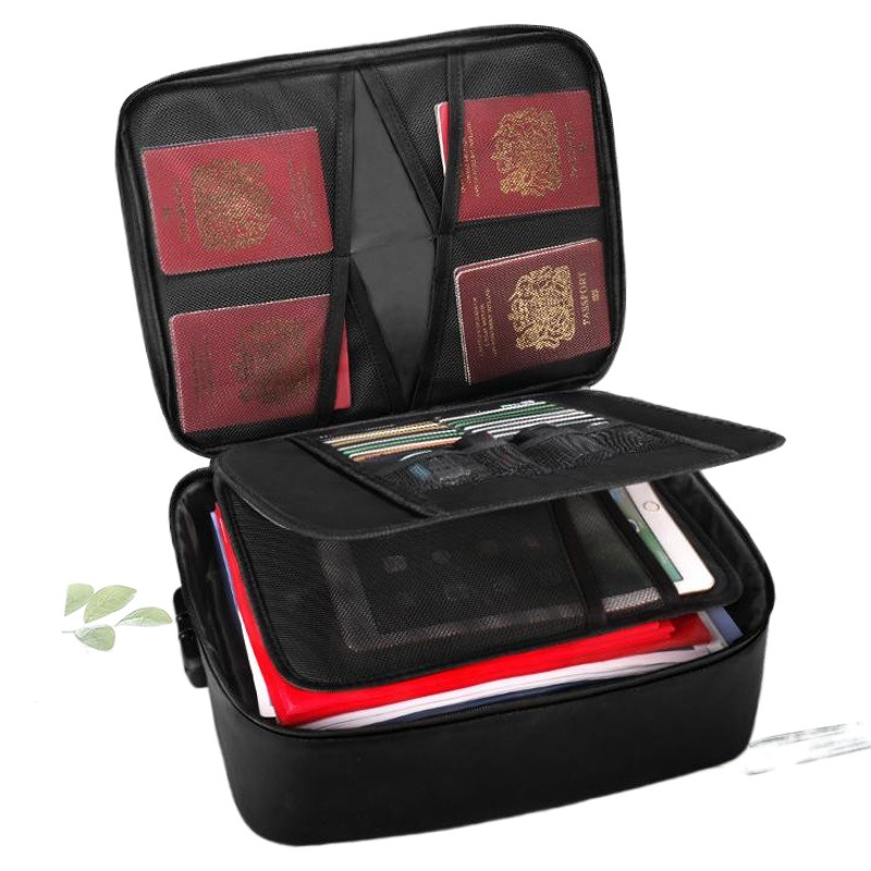 Anti-fuego transfronterizo e-commerce impermeable protección de seguridad certificado bolsa de almacenamiento multifuncional Almacenamiento y organización bolsa de archivo a prueba de fuego