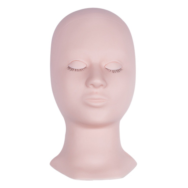 Molde de cabeza de entrenamiento con pestañas cabeza desmontable molde injerto pestañas reemplazable párpado práctica cabeza modelo pestañas cabeza