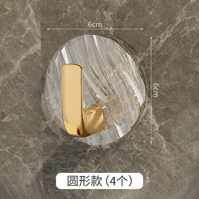 アクリル透明フックビスコース穴なしトイレ台所浴室の壁には壁に軽く贅沢なフックがついている|undefined
