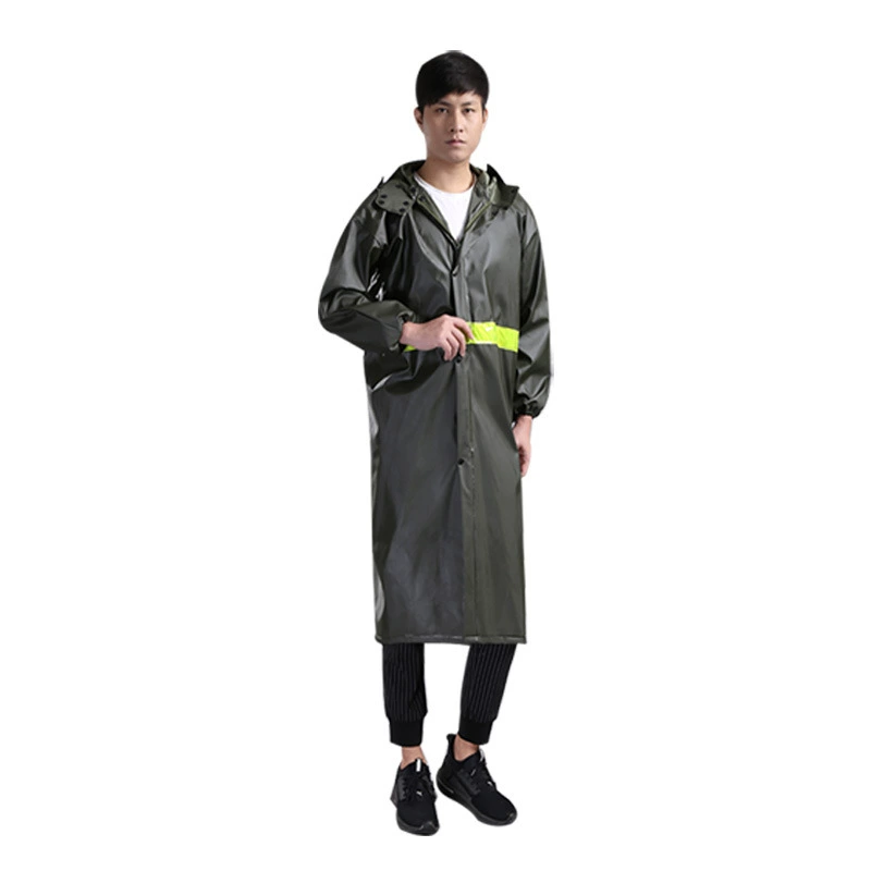 Knitted trench coat, retroreflective long raincoat, increased thickness, maxi length