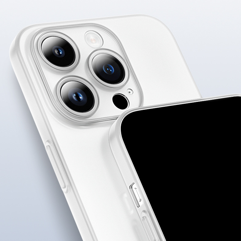 Funda ultrafina mate de PP de segunda generación para Apple iPhone 12, 13, 14, 15, 16 Pro Max, adecuada para orificios finos y grandes.