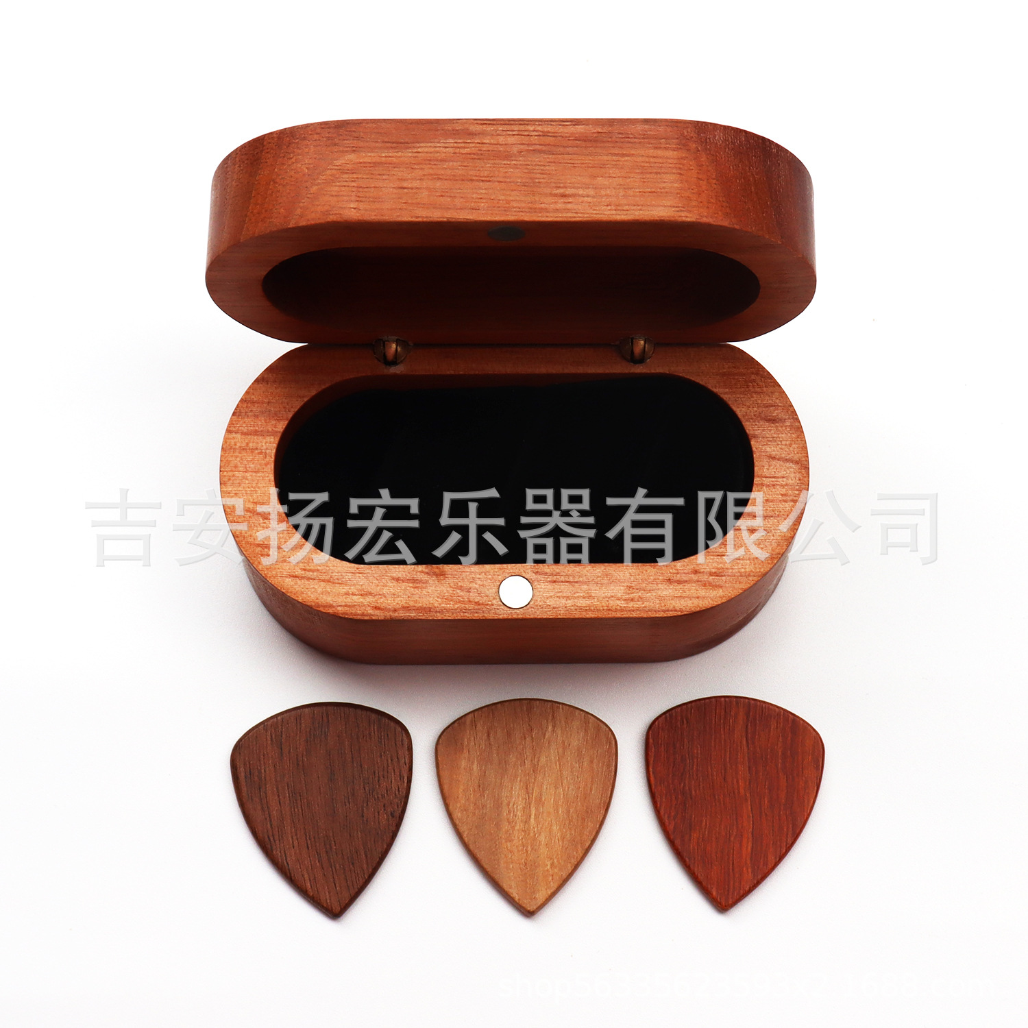 Guitarra caja de Pick de madera maciza caja de Pick traje de caja de regalo de madera maciza se puede utilizar como caja de joyería logotipo imprimible