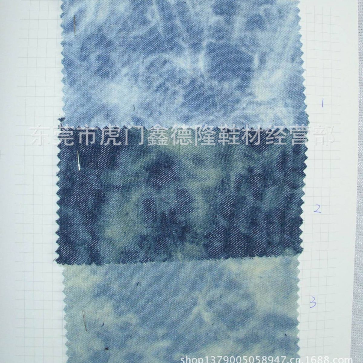 MB005扎染扎花牛仔布适用服装鞋材