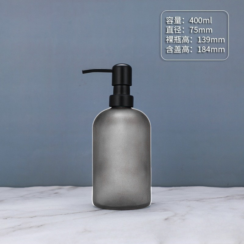 Botella de desinfectante de manos de comercio exterior botella de desinfectante de manos de alta calidad botella de vidrio 500ml botella vacía champú líquido de baño botella dividida