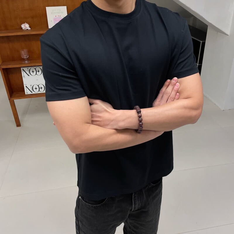 GTAL Slim-fit Solid Color T-shirt Solona Fabric Tight-fit Sports plus size Men's Quick-drying Stretch Round Neck Short-sleeve