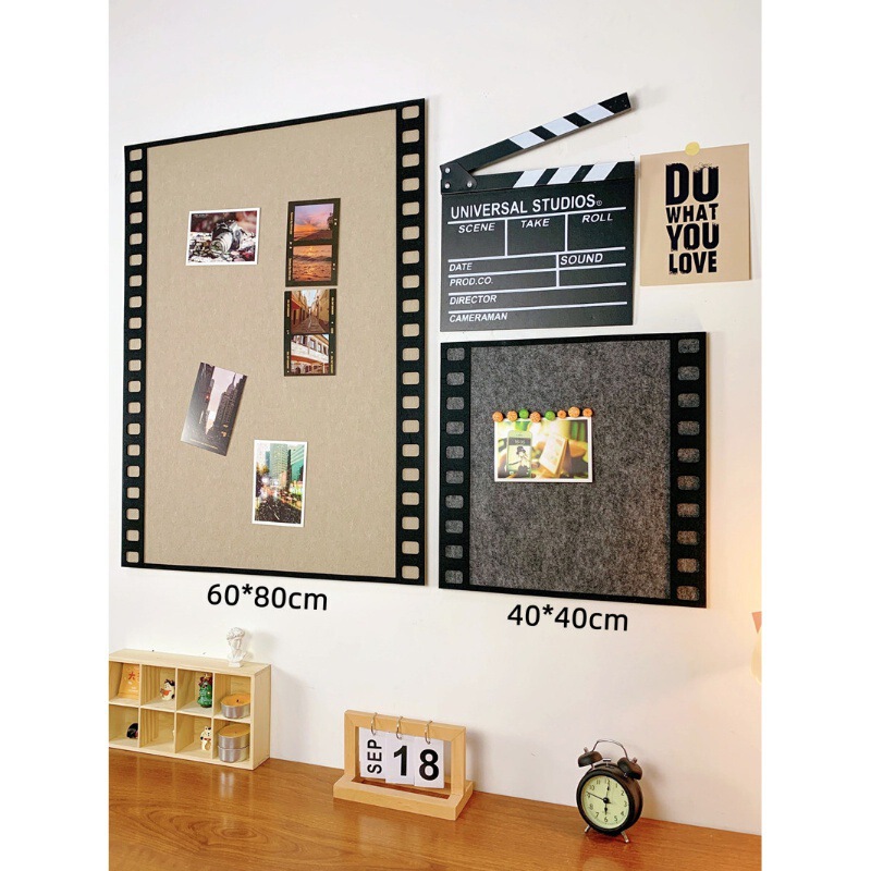 Photo Wall Combination Photo Frame Felt Board Film Photo Wall Punch-Free Background Wall Living Room Bedroom Shop Decoration