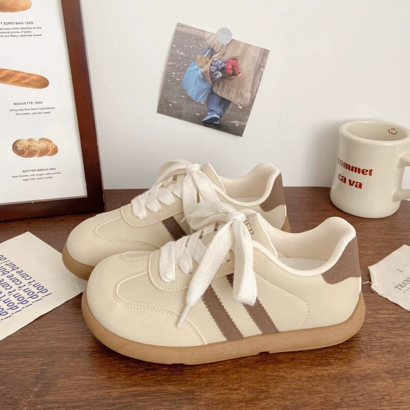 Большая голова уродливая милая немецкая тренировка обувь для женщин 2024 осень новая корейская версия дикого студенческого спорта A-Гамп маленькая белая обувь