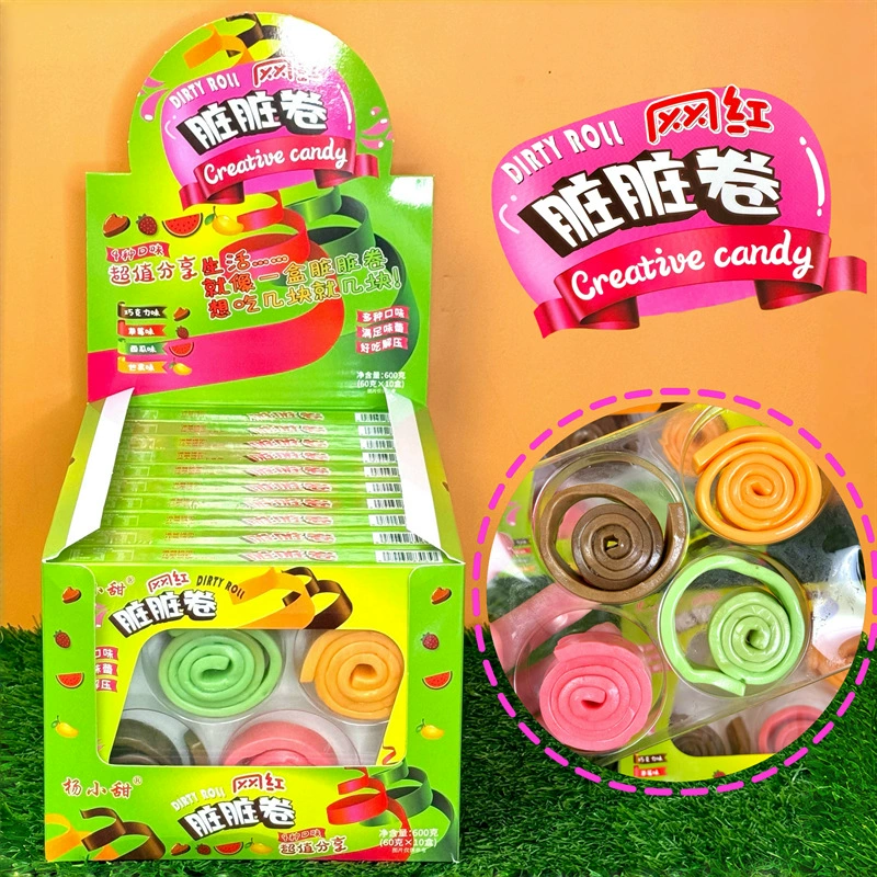 Фабрика оптовая сеть красный грязный рулет смешанный фруктовый помадка школьный сахар играет детские закуски