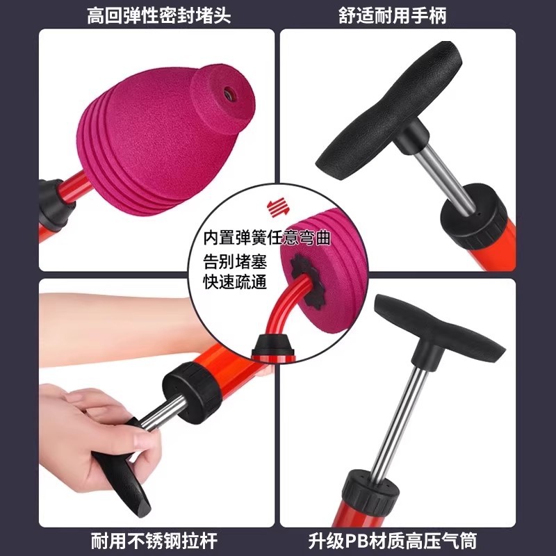 Herramienta especial para mejorar la tubería de alcantarillado de ventilación de aire de alta presión para dragar y bloquear la herramienta de dragado del inodoro