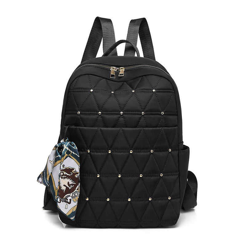 Bolsos para mujer 2022 nueva mochila Oxford casual para mujer, remaches de moda, mochila para estudiantes de secundaria de gran capacidad, mochila escolar