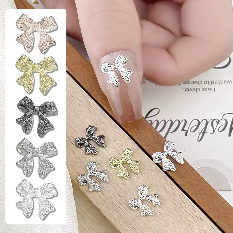 Cross-Border Bow Nail Art Accessories Alloy Floating Bow Tie Versatile Simple Nail Decoration Accessories Nail Rhinestones Gold Foil Cross-Border Bow Nail Art Accessories Alloy Floating Bow Tie Versatile Simple Nail Decoration Accessories Nail Rhinestones Gold Foil