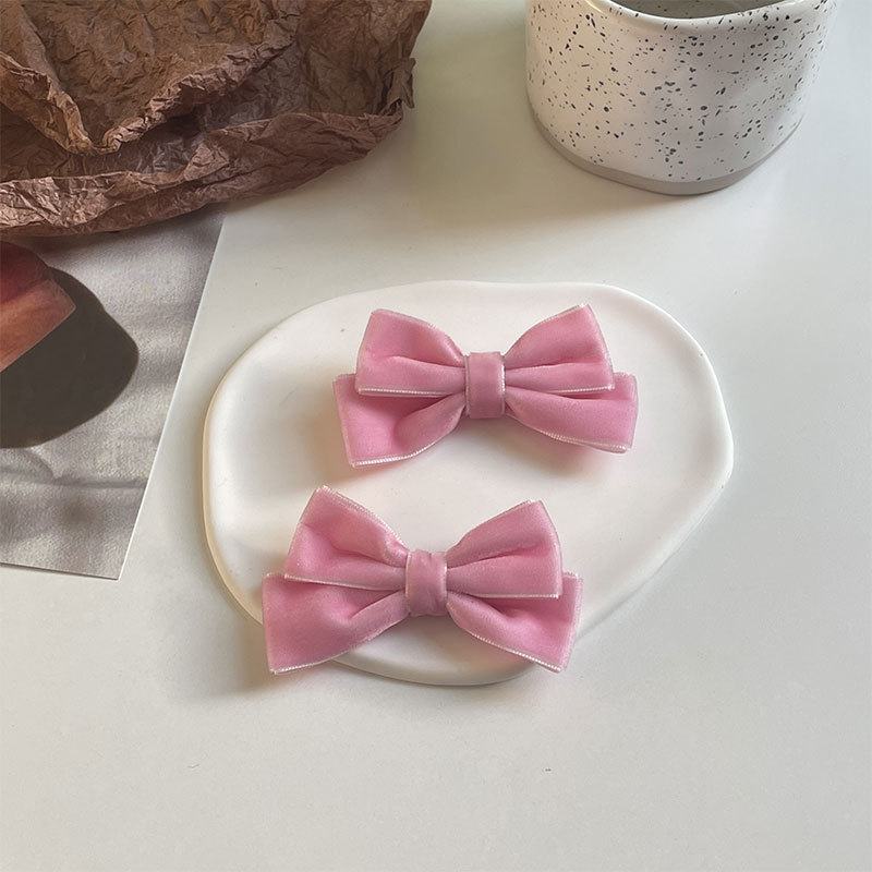 Women's Sweet Simple Style Bow Knot Flannel Hair Clip Hair Tie Brooches display picture 12