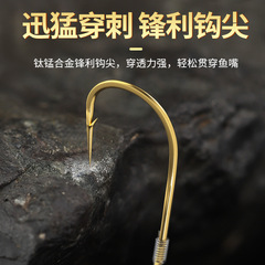 盒裝短子線 成品魚鈎綁好有倒刺金袖鈎成品子線仕掛 子線雙鈎批發