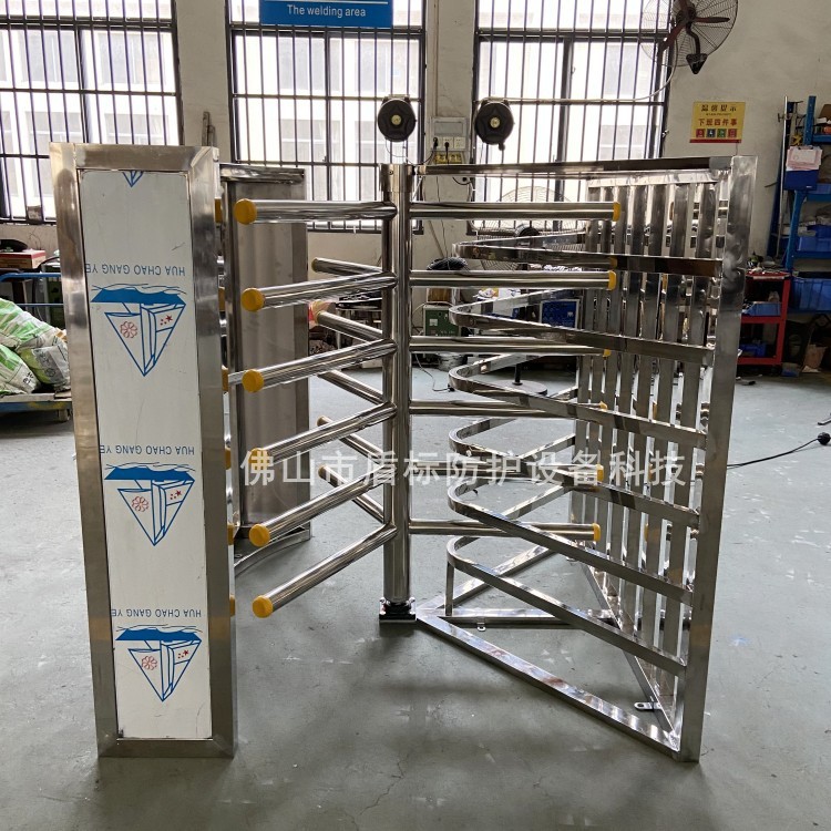 不锈钢旋转单向门闸机 只进不出栅栏通道转匝 半身高旋转单项通行