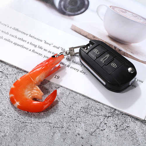 PVC keychain keychain custom made imitation food toys seafood barbecue car keychain food toys wholesale