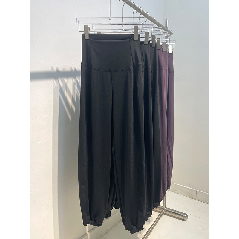 韓国東大門ヨガカジュアルパンツ女性春夏秋高腰ゆるい広脚ズボン灯籠ズボン運動フィットネスパンツ