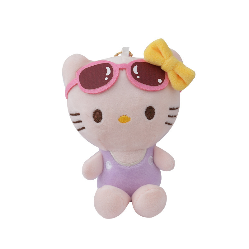 インターネット有名人かわいいサングラス KT 子猫人形アクセサリーキーホルダーペンダント女の子ギフトぬいぐるみペンダント卸売|undefined