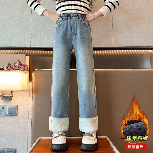 Lambswool cuff jeans