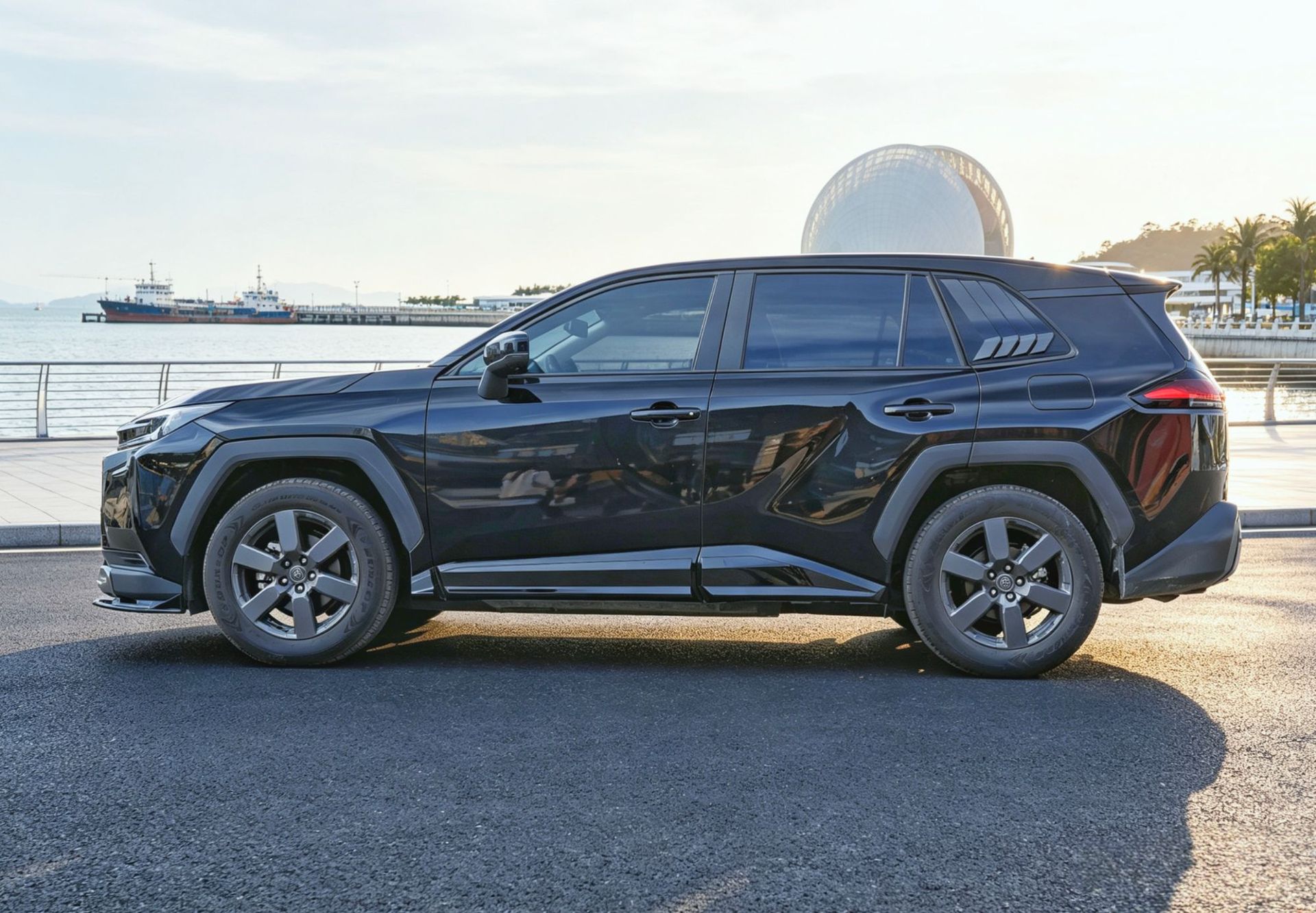 Suitable for 26 Models of Rav4, Rongfang, and Wildlander Modified Front Spoiler, Side Skirts, Rear Bumper, Roof Wing, Rear Diffuser, and Louvered Spoiler