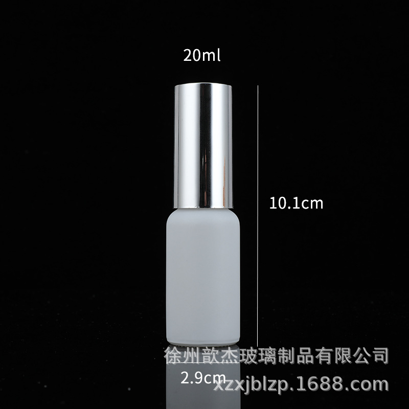 Botella de aceite esencial blanca helada blanca 10ml-100mL botella de la prensa botella de la botella del espray