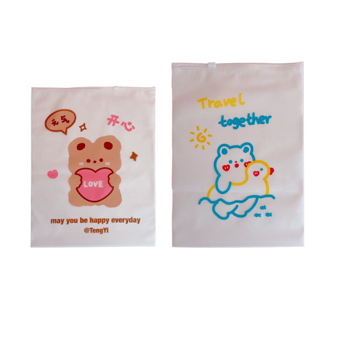 Travel storage bag, clothing sealed bag, transparent organizing bag for delivery, luggage classification, small items, portable