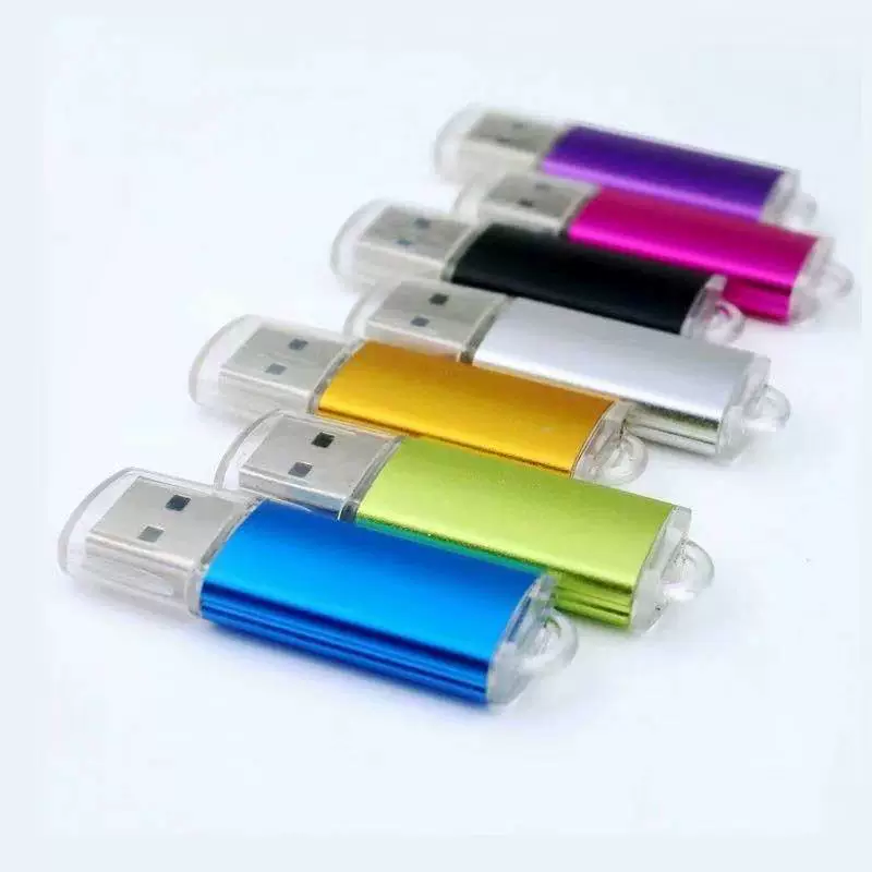 Классический серебристо-голубой USB флеш-накопитель