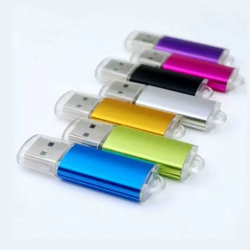 Классический серебристо-голубой USB флеш-накопитель
