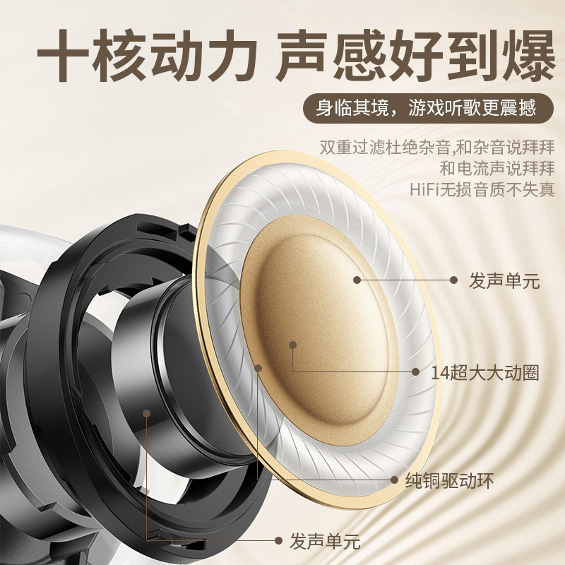 オリジナルゲーミングヘッドセット有線インイヤー高品質ノイズリダクションタイプ C ラウンドポート Huawei 社 iqoo Xiaomi に適しています|undefined