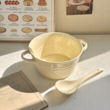 奶fufu双耳大容量汤碗优质家用瓷泡面碗螺蛳粉碗高颜值大碗勺大盆