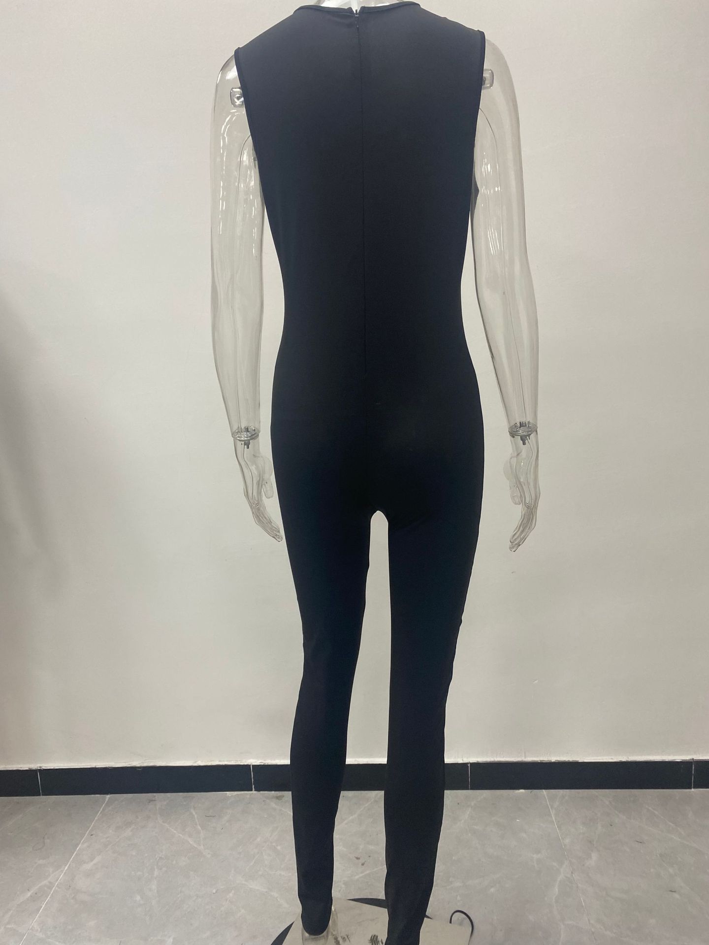 175g Weight Sleeveless Sleeve Length Full Length Pants Length Polyester Fabric Type High Waist Waist Line Casual Pants, Jumpsuits Pants Type High Elasticity Elasticity Holiday, Daily, Date Occasion Skinny Fit Type Solid Color Pattern Summer Season Women's Gender Streetwear Style Wholesale Women's Streetwear Solid Color Sleeveless Bodysuits 8