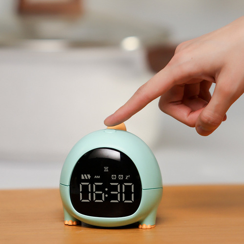 Dinosaur small alarm clock for students  new wake-up artifact electronic clock children's special small program alarm clock