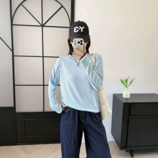 户外山系运动华夫格长袖休闲上衣    1006h08
