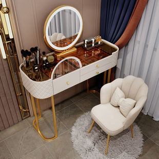 Quiet Style Dressing Table Modern Simple Nordic Style Light Luxury Makeup Table Internet Popular Ins Small Apartment Bedroom Dressing Table