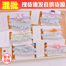 义乌地摊文具店头饰品2元店批发网红女布艺三丽鸥大肠发圈发绳A71