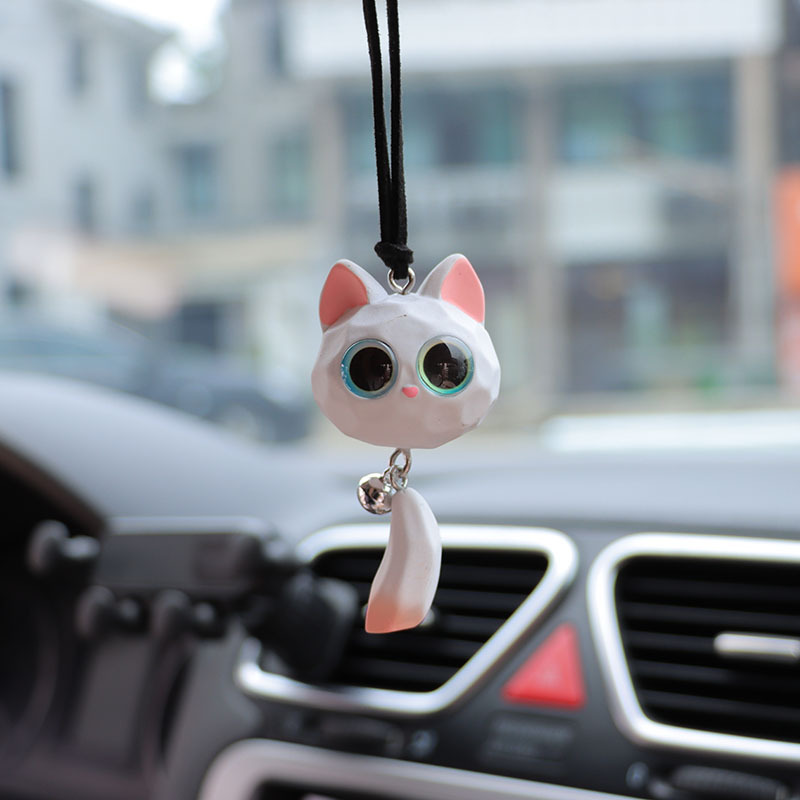 Internet Celebrant New Bell Fox Car Interior Pendant Ornaments Car Rearview Mirror Hanging Pendant Decoration Supplies