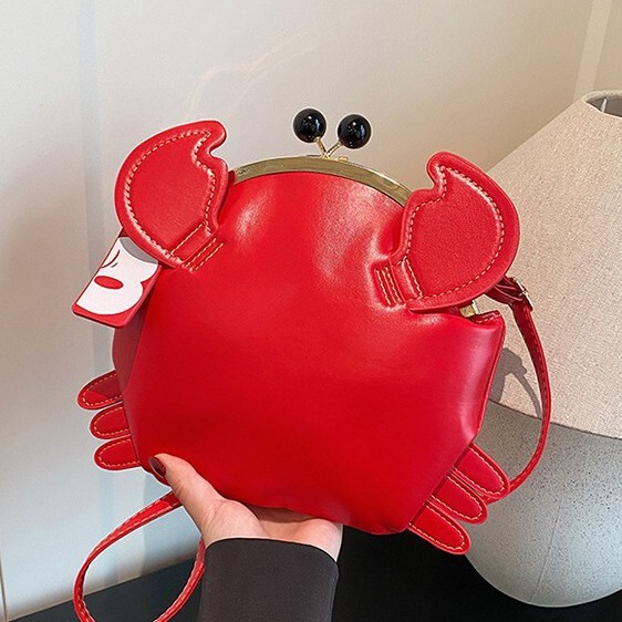 Fashionable Crab-Shaped Women's Bag, Mini Korean-Style Shoulder Bag, New Crossbody Clip Bag, Personalized Mobile Phone Bag