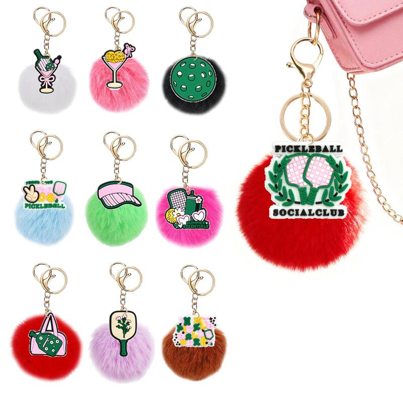 Pickleball Series Fur Ball Cute Cartoon Keychain Accessories Pvc Creative Shape Cute Cartoon Cross-Border Hot Sale Pickleball Series Fur Ball Cute Cartoon Keychain Accessories Pvc Creative Shape Cute Cartoon Cross-Border Hot Sale