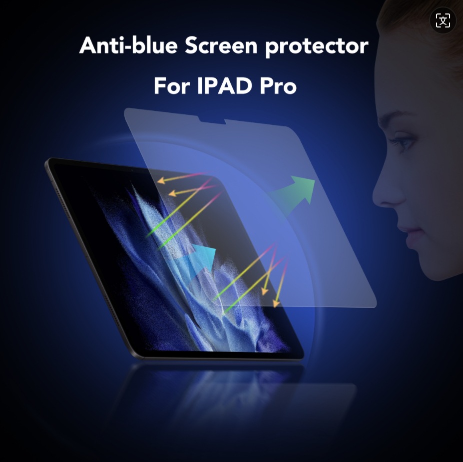 Aplicable para iPad Air2024 película de endurecimiento plana iPad Pro pantalla de protección de ojos incolora película de protección contra la luz azul