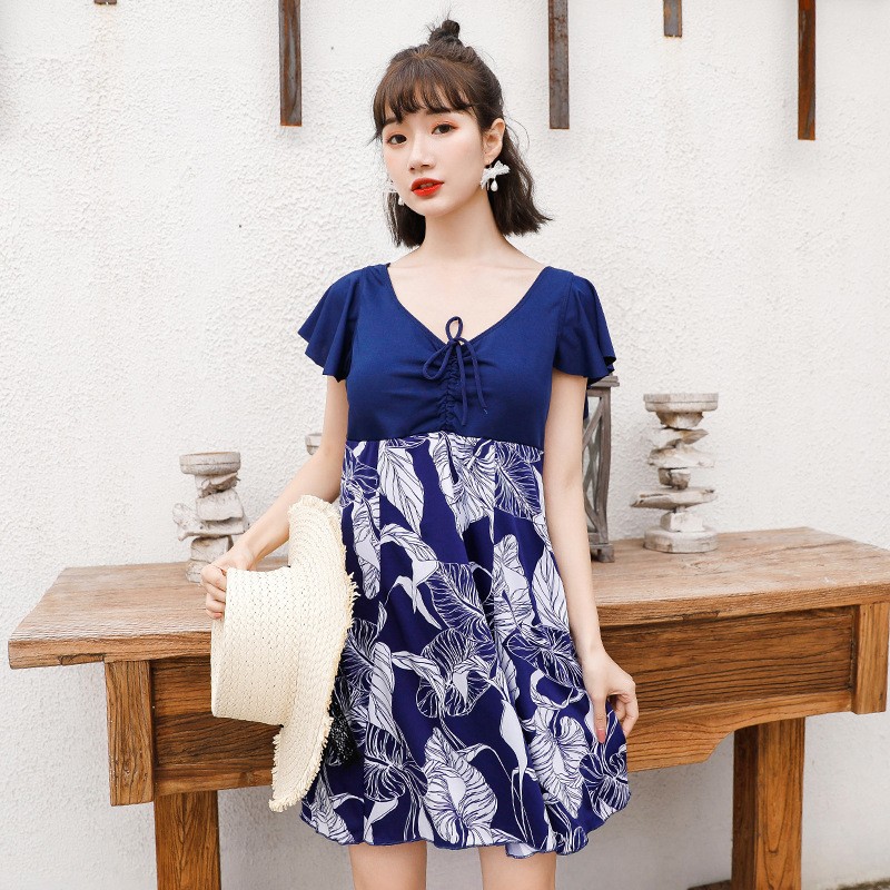 Traje de baño de una pieza para mujeres más tamaño chica gordita que adelgaza el vientre que cubre el pecho grande conservador más tamaño traje de baño de aguas termales ventas directas de fábrica