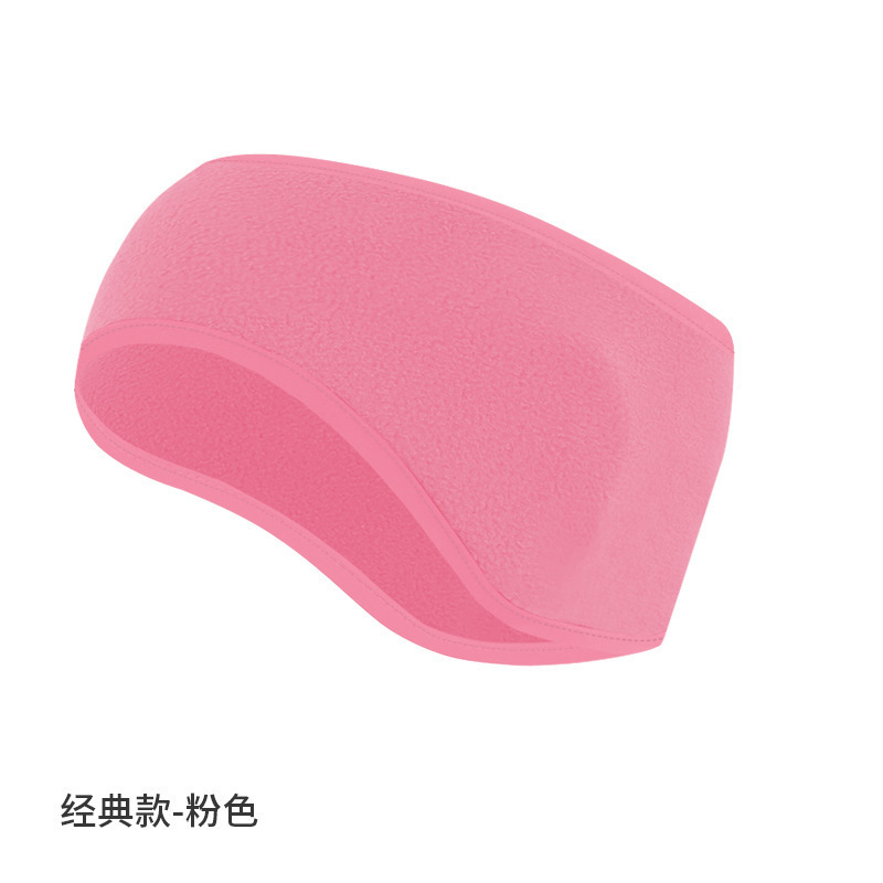 亚马逊防寒发带纯色抓绒防风额头保暖头带加绒加厚跑步运动护耳带|undefined