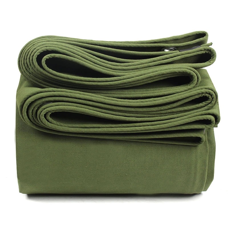 Thickened encryption polyester cotton sail tarpaulin grass green waterproof tarpaulin rainproof cloth sunshade custom size breathable round shape