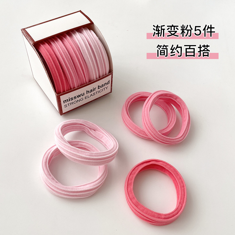 Cuerdas de cabeza de alta calidad 2024 nuevo anillo de cabello de alta elasticidad correa de goma duradera mujer temperamento simple de alta cola de caballo cuerdas de cabello